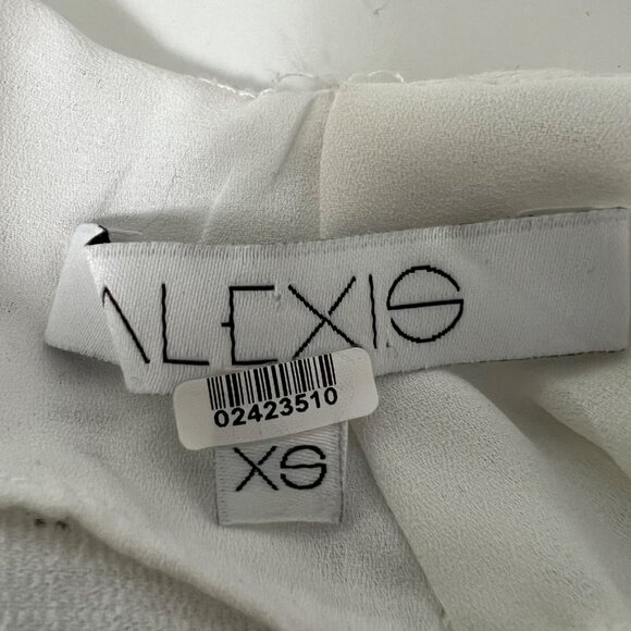 Alexis Womens Sleeveless Halter Maxi Dress White Black Abstract Print size XS - Picture 8 of 10